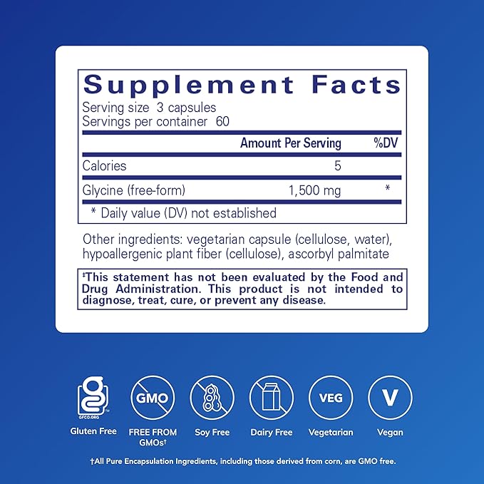 Pure Encapsulations Glycine - 180 Capsules