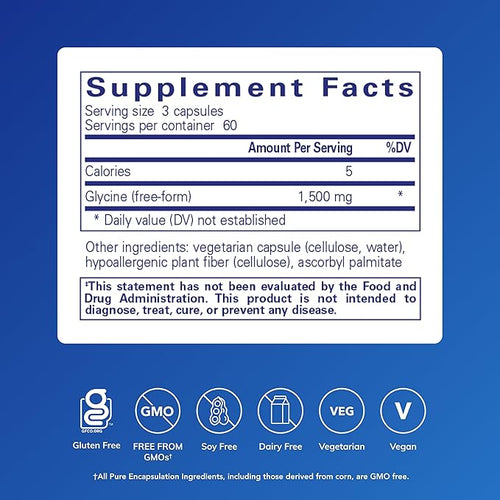 Pure Encapsulations Glycine - 180 Capsules